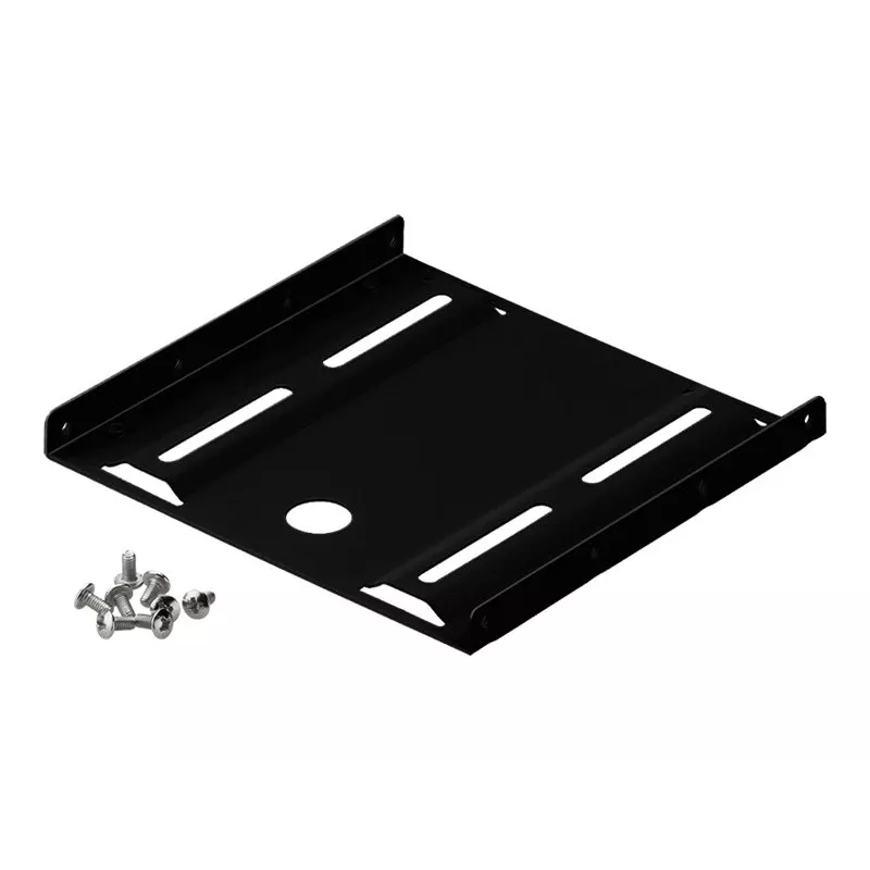Marco de montaje para disco duro Goobay Wentronic de 2.5 a 3.5, Negro - apto para montar un disco duro de 2.5 en una bahía de 3.5 (93990)