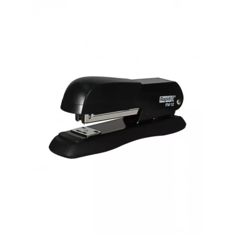 Grapadora Rapid FM12, negra, hasta 25 hojas, grapas 24/6, 26/6, metal 1102-102