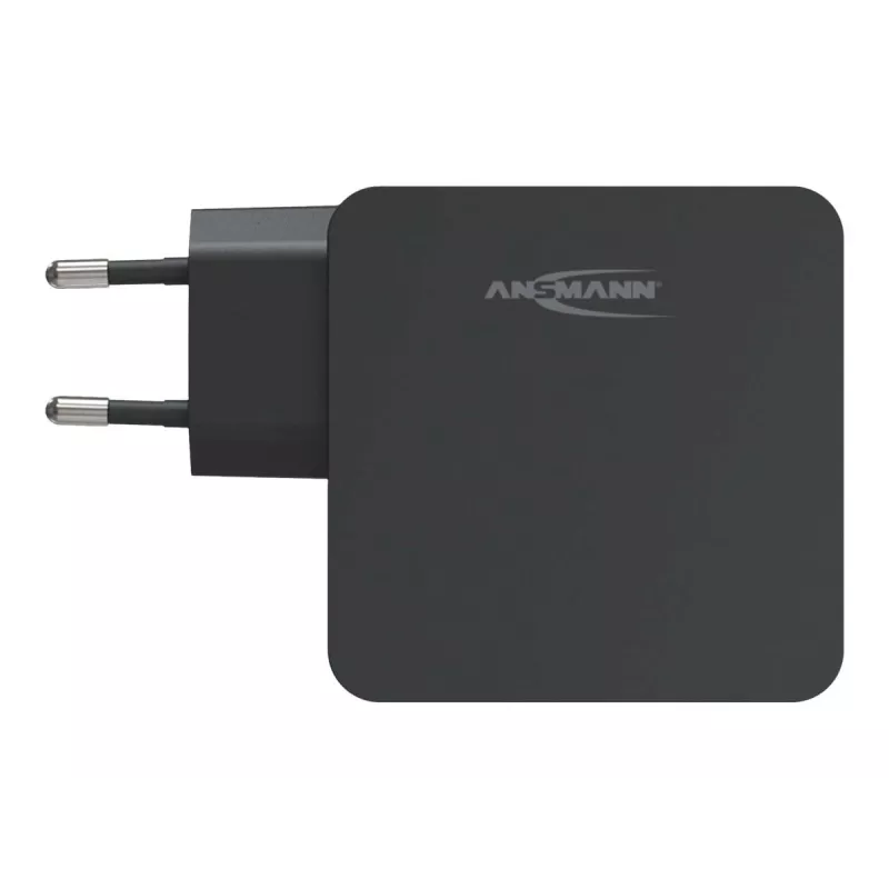 ANSMANN 247PD - fuente de alimentación - 45 vatios - 4700 mA - PD, QC 3.0 - 2 puertos de salida (USB, USB-C) - negro (1001-0095)