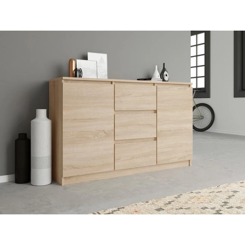 Cómoda Topeshop KOMODA 2D3S DĄB SONOMA