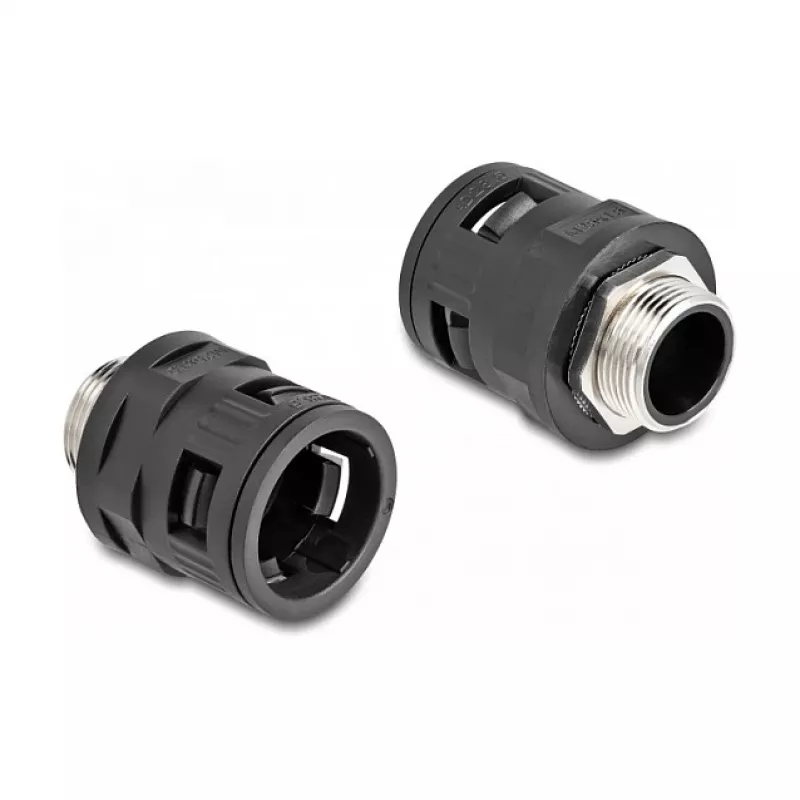Racor para tubo DeLOCK 60455 M25 negro latón plástico 2 uds.