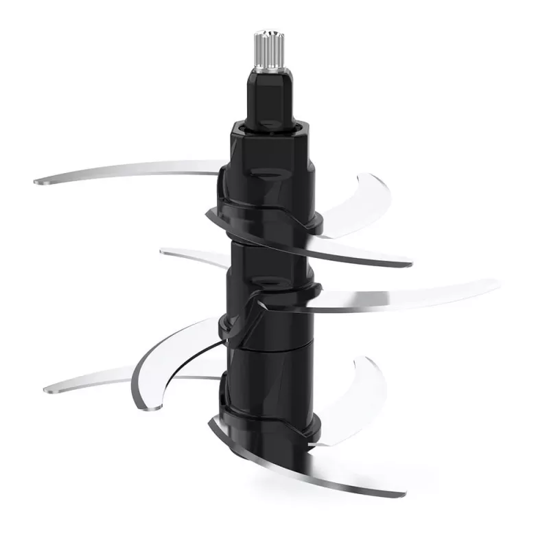 Picadora eléctrica Rommelsbacher MZ 800, 800 W, bol de cristal de 2,7 L, 9 cuchillas de acero inoxidable, regulación de 22 velocidades, negro acero inoxidable