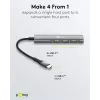 Goobay hub USB slim de 4 puertos USB-C a 5 Gbit/s - conector macho> 4x conector hembra (76564)