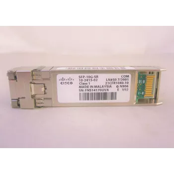 Módulo transceptor óptico Cisco 10GBASE-SR SFP 10 Gbit/s para fibra multimodo