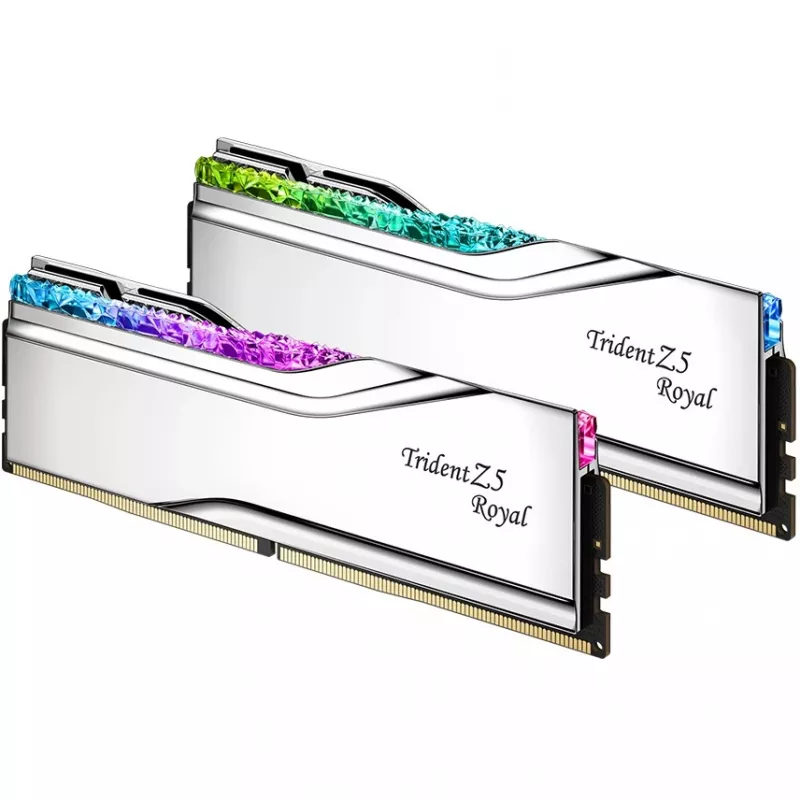 DIMM 64 GB DDR5-6400 (2x 32 GB) Dual-Kit, memoria plateada, F5-6400J3239G32GX2-TR5S, Trident Z5 Royal, INTEL XMP