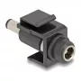 Módulo Keystone DeLOCK DC 5,5 x 2,5 mm conector hembra a DC 5,5 x 2,1 mm conector macho negro
