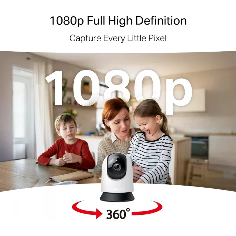 TP-LINK Mercusys MC200 Cámara de seguridad Wi-Fi doméstica con movimiento Pan/Tilt