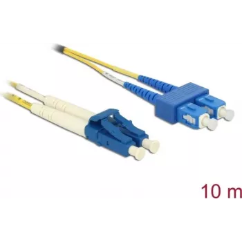 Cable de fibra óptica DeLOCK 84881 LC LC/APC OS2 0,5 m amarillo