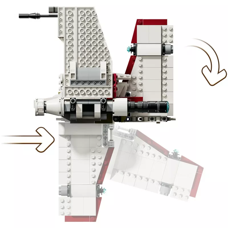 LEGO Star Wars V-19 Torrent Fighter 75432 set de construcción — 567 piezas, 3 minifiguras, modelo de exposición y juego