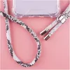 Collar Lookabe Snake Edition para iPhone XR, plata – accesorio portátil para teléfono