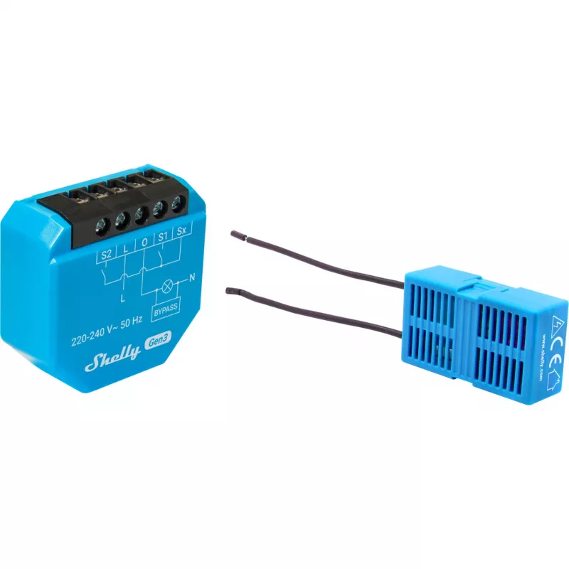 Controlador de iluminación WLAN Shelly Shelly_1L_Gen3 — módulo de 1 canal sin neutro, 220–240 V, WLAN/Bluetooth, 802.11 b/g/n