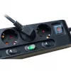 Regleta Brennenstuhl con interruptor individual 6 tomas – 6 dispositivos conmutables individualmente, cable de 2 m, negro