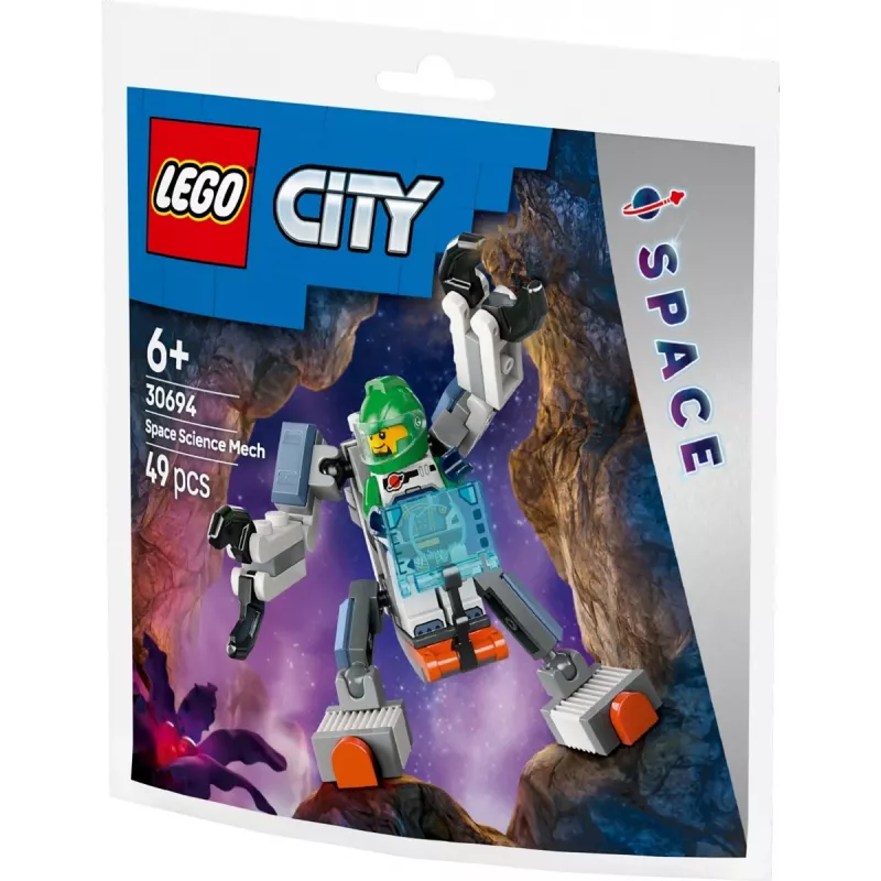 Juguete de construcción LEGO City mech de exploración espacial 30694 con brazos y piernas móviles