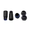 LogiLink carcasa exterior IP68 para módulos y acopladores Keystone, plástico, poliamida, negra, IP68, 140 mm, 36 mm, 36 mm