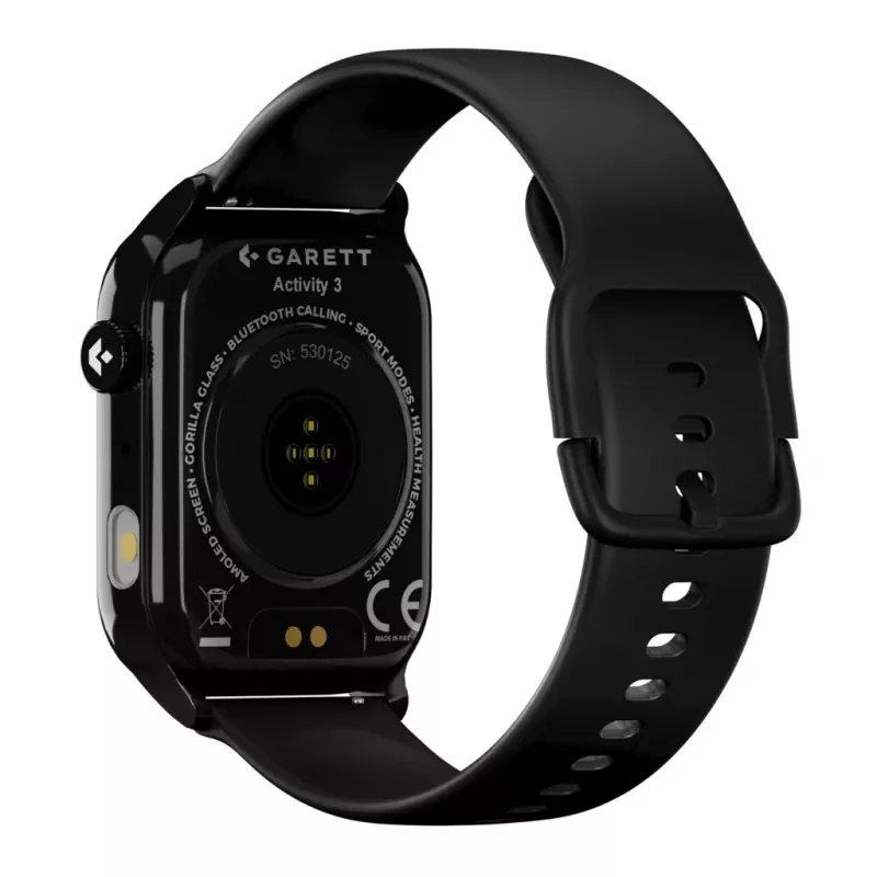 Smartwatch Garett Activity 3 negro — funciones básicas de fitness y notificaciones