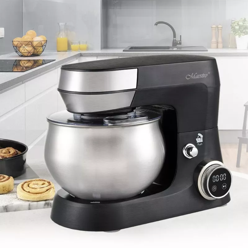 Amasadora planetaria Feel-Maestro MR-558 con bol de 5 l, 2000 W negro