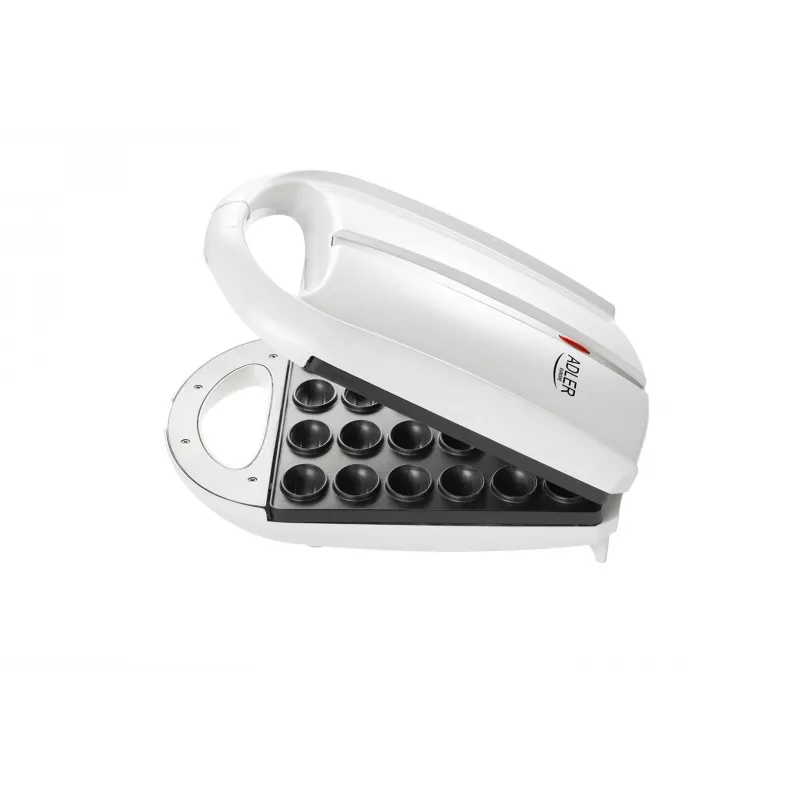 Gofrera Adler AD 3039 — 24 gofres, 1600 W, blanca, antiadherente, asas que no se calientan