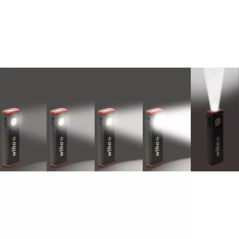 Wiha 45701 lámpara de trabajo de mano, 800 lm, negra, con función Boost
