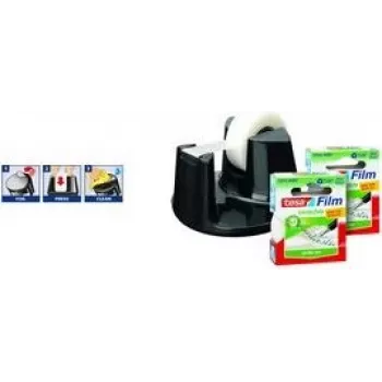 Dispensador de sobremesa Tesa Easy Cut Compact Sparpack — dispensador manual para cinta adhesiva, cortador integrado