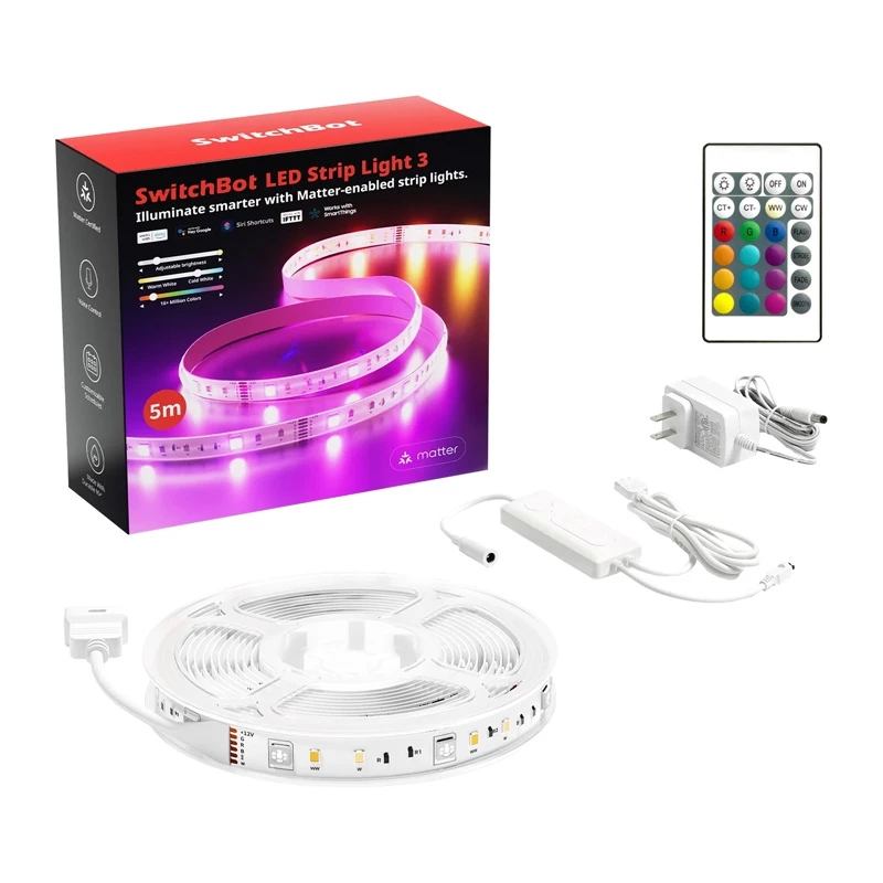 Tira LED SwitchBot W1702110 3 m RGB con cambio de color