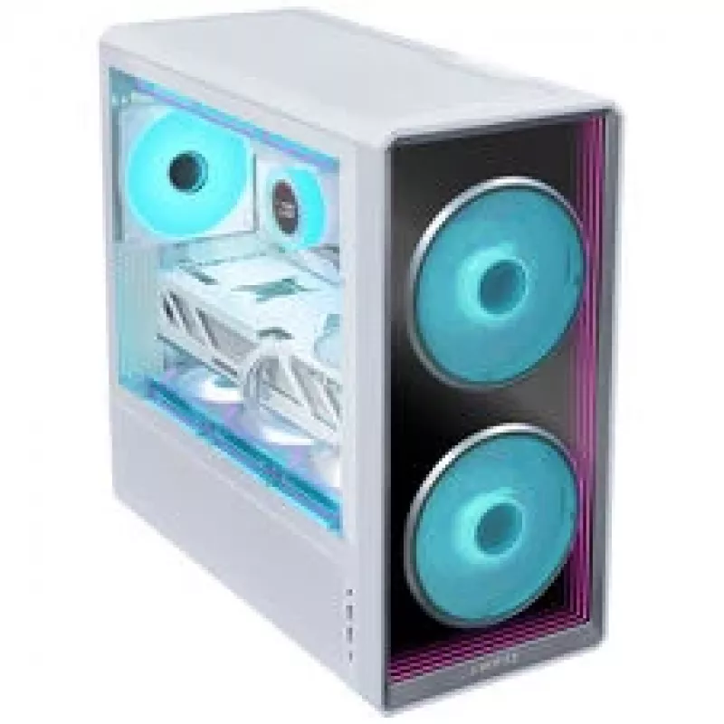 Caja de PC Lian Li LANCOOL 217 INF + HydroShift II LCD-S 360TL AIO + 3 ventiladores UNI FAN SL-INF 120 Reverse Blade - blanco