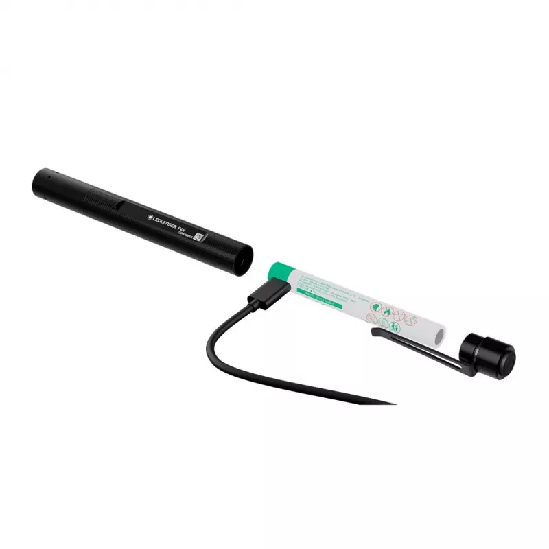 Linterna Ledlenser P2R Negra – linterna de bolsillo compacta recargable