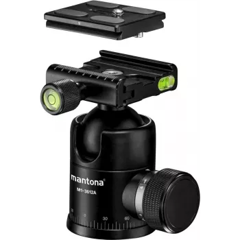 Rótula de trípode Mantona Onyx 12 21459 con montaje de 3/8