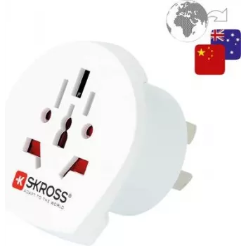 Skross 1.500222-E Adaptador de viaje CA W a AUS/CHINA (1.500222-E)