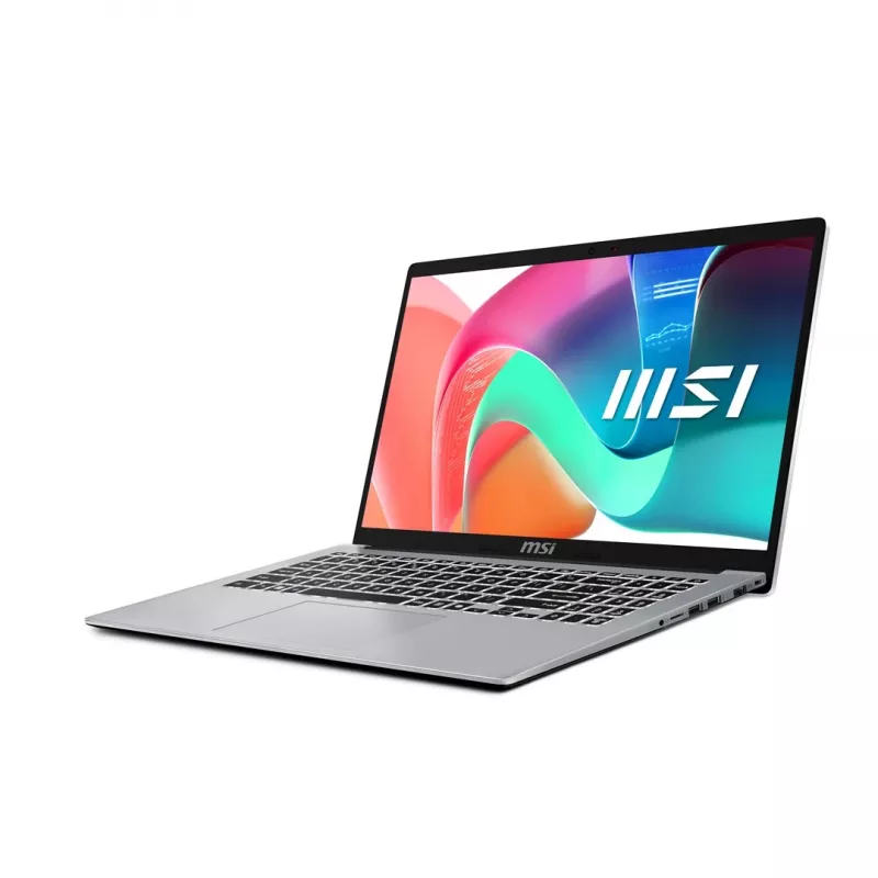 MSI Modern 15 F13MG-088PL Intel® Core™ i7 i7-1355U Portátil 39,6 cm (15,6 inch) Full HD 16 GB DDR4-SDRAM 512 GB SSD Wi-Fi 6E (802.11ax) Windows 11 Pro Plata