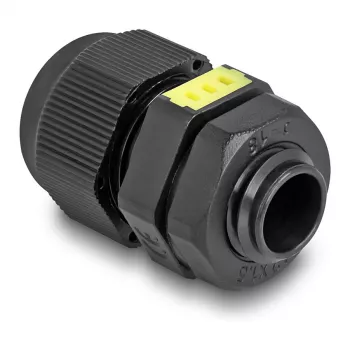 Prensaestopas M12 DELOCK con ventilación IP68, plástico, negro, 2 uds.