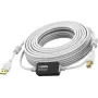 Vision White cable USB 2.0 15m USB A a USB B 0,48 Gbit/s