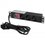 Extralink 10 1U 3 tomas EU Type PDU de alimentación con interruptor PDU 3-EU