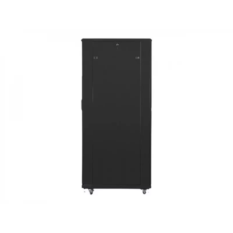 Armario rack Lanberg FF01-8042-23B de suelo de 19 pulgadas 42U 800x1000 mm, puerta de malla perforada, flat pack, negro