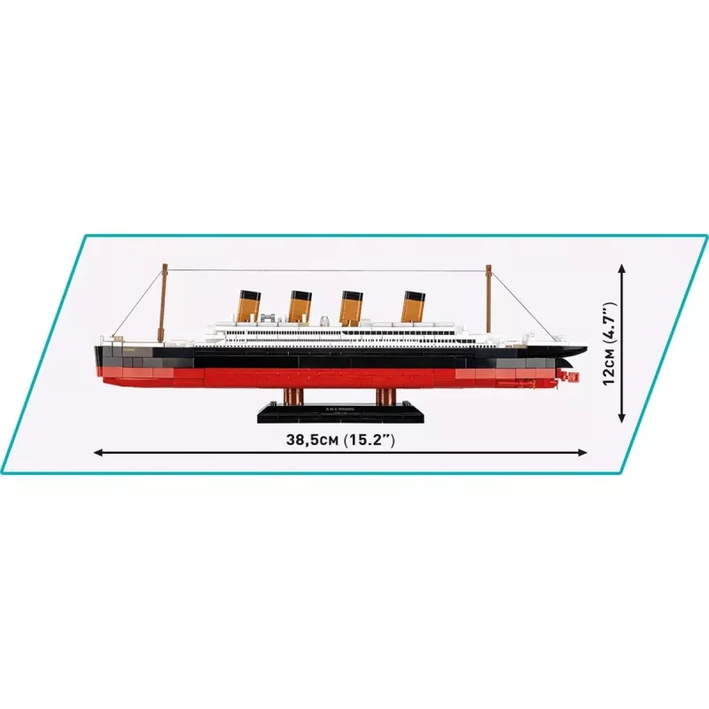 Set de construcción Cobi R.M.S. Titanic modelo 593 piezas COBI-1680 — bloques de construcción a escala