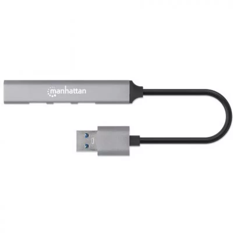 Hub Manhattan USB-A 4 puertos, 4x puertos USB-A (1x 5 Gbps USB 3.2 Gen1…