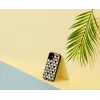 Funda protectora iKins para Apple iPhone 12 mini, textura de pirámides, negra