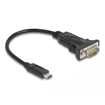 Adaptador DeLOCK USB Type-C a RS-232 D-Sub 9 pines conector macho 0,25 m