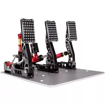 Set de 3 pedales Simagic P2000 Hydraulic, 100KG Loadcell - Crimson Edition