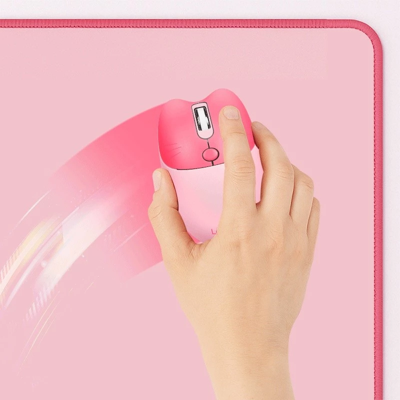 Alfombrilla XXL para ratón y teclado, rosa