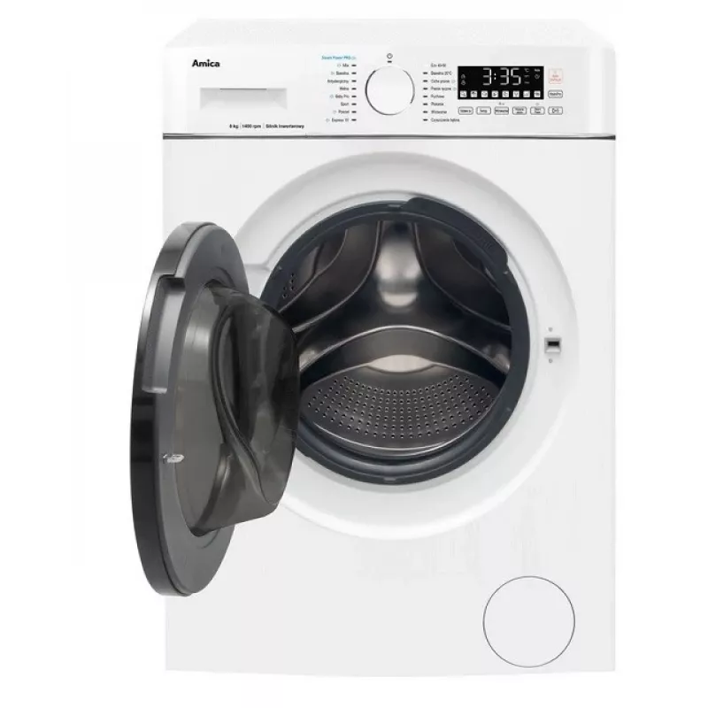 Lavadora Amica capacidad 8 kg, clase energética A, 1400 rpm, 16 programas, blanco