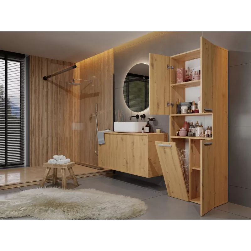 Top E Shop NEL 1K DK ART KPL armario de almacenaje para baño, roble