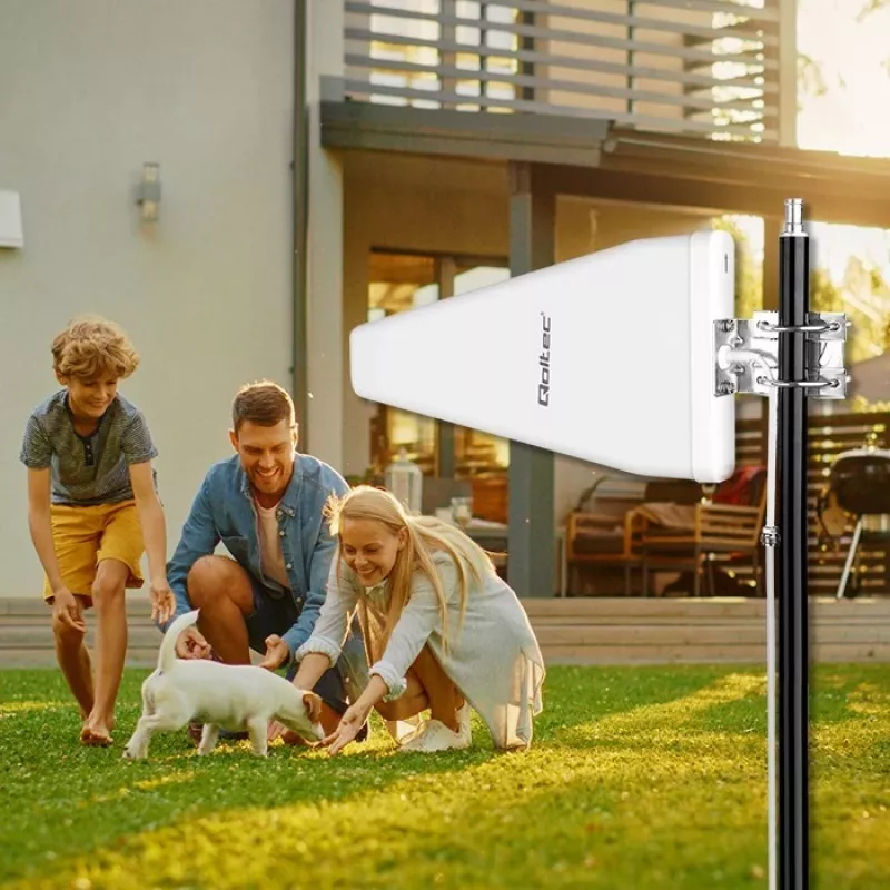 Antena Qoltec 57043 4G LTE DUAL | 14 dBi | omnidireccional | exterior