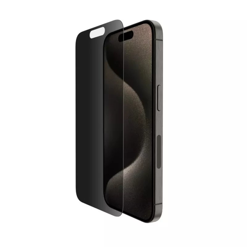 Lámina protectora de pantalla con privacidad Belkin OVA169HQ para iPhone 16 Pro antibacteriana resistente a golpes