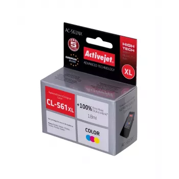 Activejet AC-561NX tinta (sustituto de Canon CL-561XL; Supreme; 18 ml; color: cian, magenta, amarillo)