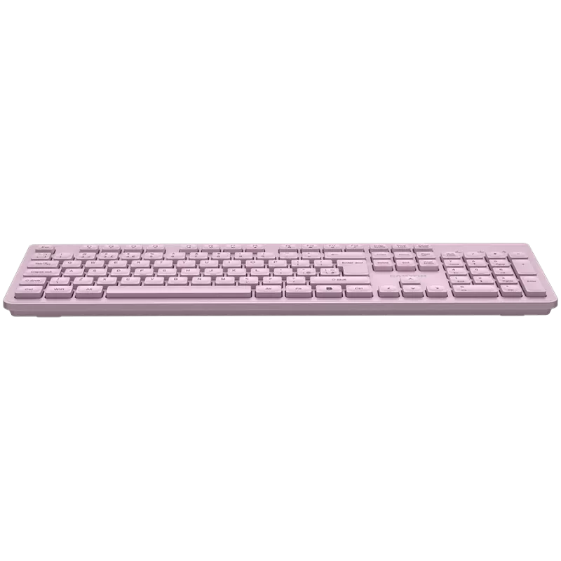 Teclado inalámbrico CANYON HKB-W01 — diseño compacto rosa, teclas UK/US
