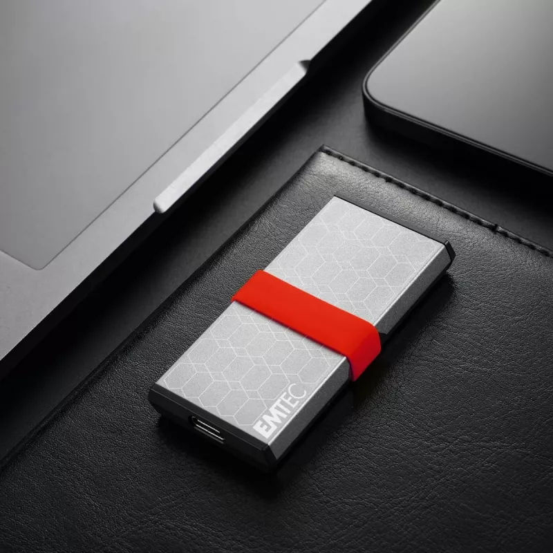 SSD Emtec 256GB Mini USB Type-C USB 3.2 Gen 2x2 Plata