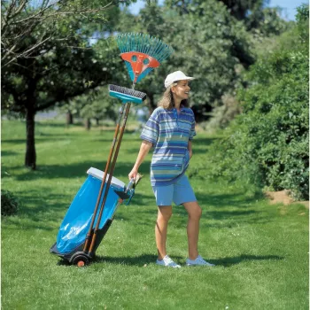Gardena 232-20 Garden Mobile carro para residuos de jardín con soporte de saco, tapa y saco