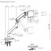 Soporte LCD SBOX LCD-C49 para pantallas de 17–49 pulgadas, hasta 20 kg, VESA 100x100