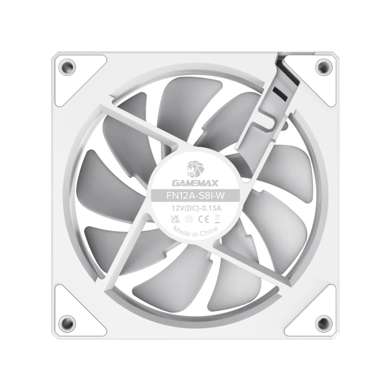 Gamemax | Ventilador de caja | FN12A-S8I | Blanco