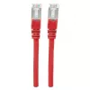Cable de red patch Intellinet, Cat6, 0,5 m, rojo, cobre, S/FTP, LSOH / LSZH, PVC, RJ45, contactos bañados en oro, funda antirrotura, con funda, garantía de por vida